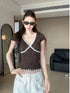 V-neck Fitted Tops